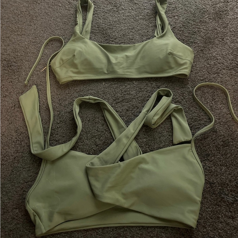 Two aerie swim tops